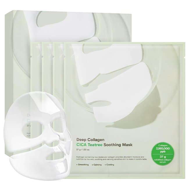 Deep Collagen Cica Teatree Soothing Mask 37g*4ea (37g*4ea)